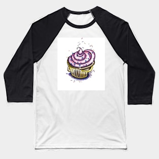 Pink Cup Cake by Julie Ann Stricklin Baseball T-Shirt